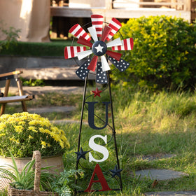 TERESA'S COLLECTIONS windmill stake enhances entryways with Americana flair