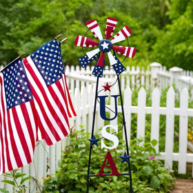 TERESA'S COLLECTIONS garden wind spinner tall 35.4 inches for visibility