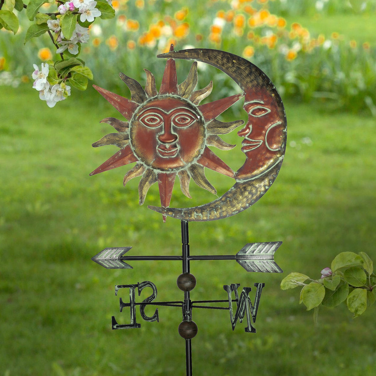 Weatherproof garden decor suitable for sunlit lawns, beds, and patios.