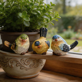 TERESA'S COLLECTIONS resin bird ornaments for patio, yard, or garden paths