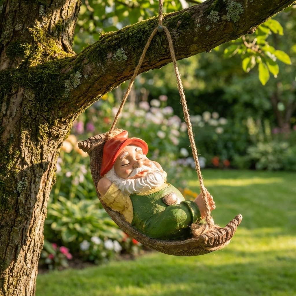 Teresa's Collections resin gnome designed for durable outdoor use