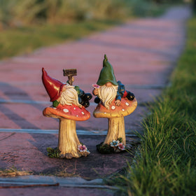 TERESA'S COLLECTIONS gnomes brighten garden, porch, and walkway decor.