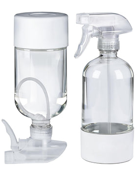 TERESRY 360-degree spray bottle shows flexible spraying for hard-to-reach areas