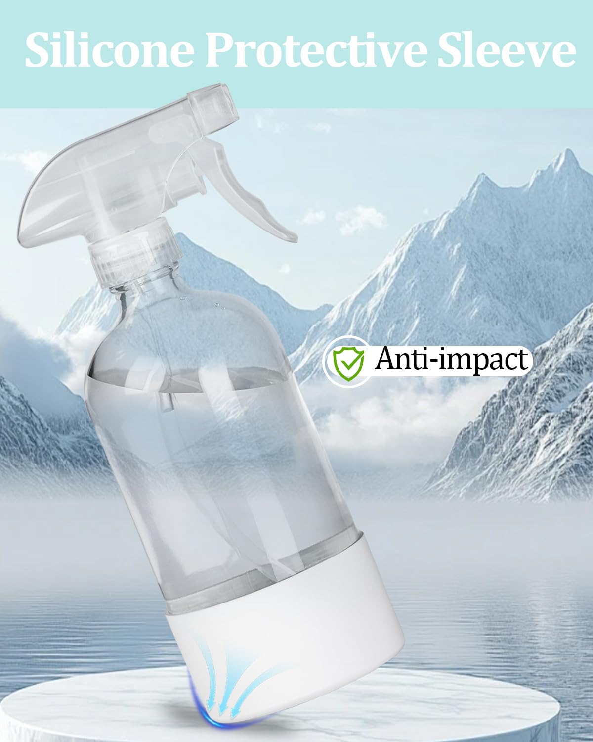TERESRY 16 oz capacity for cleaning solutions or essential oils.