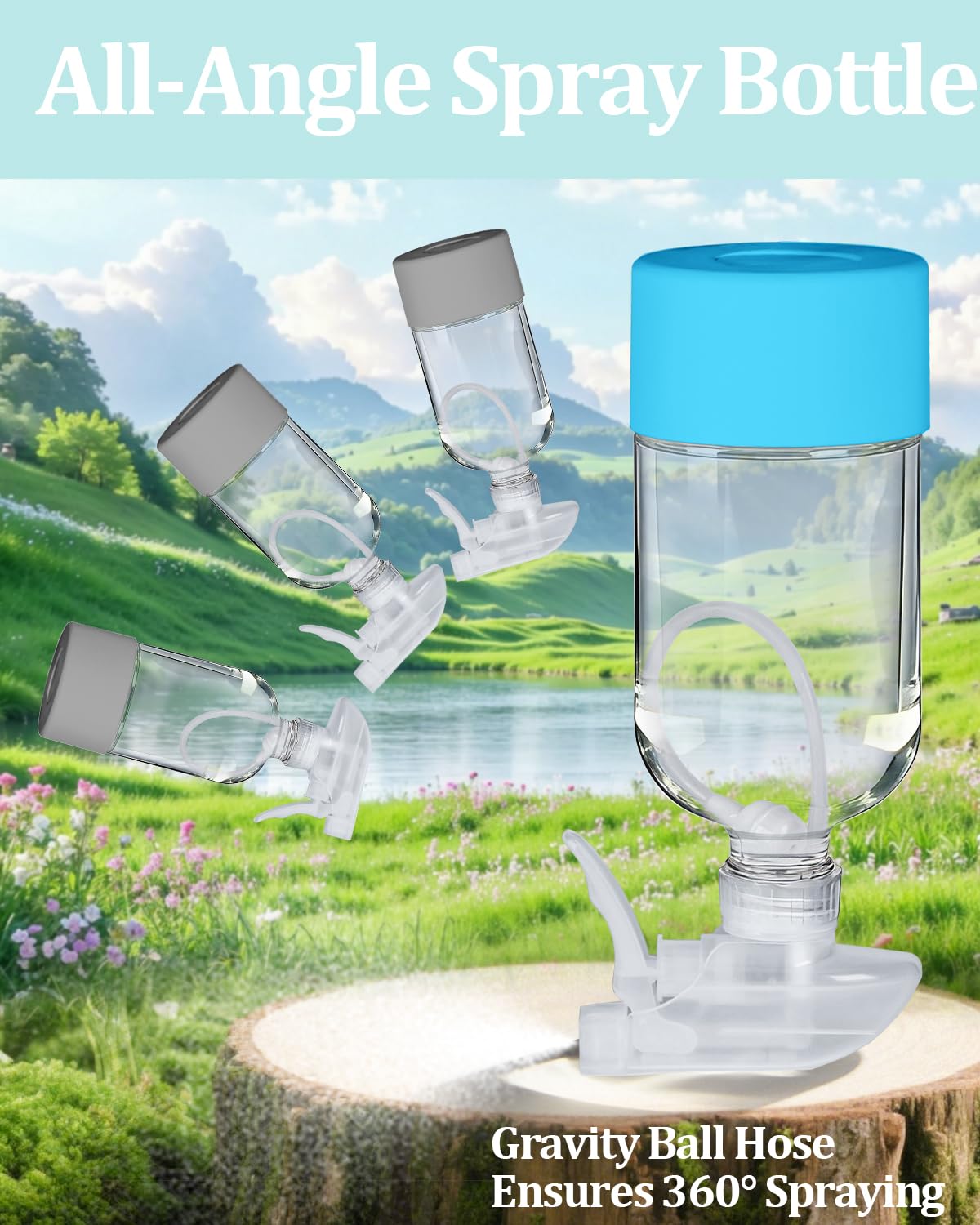 TERESRY glass bottle with silicone sleeve offers secure grip and drop protection.