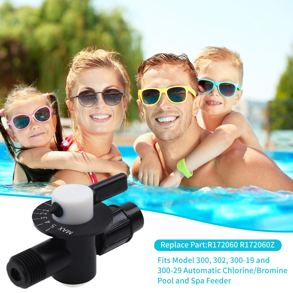 TERGTIRY R172060 flow-control valve improves leak-proof performance in pool and spa setups.