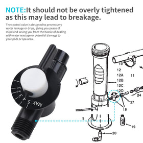 TERGTIRY R172060 valve for pool feeder compatibility enhances smooth flow management.