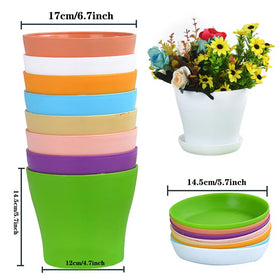 Tergy 7 inch plant pot drainage holes ensure soil ventilation and healthy root growth.