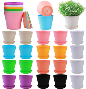 Tergy 20-pack 7 inch plant pot top view showing clean, drainage-ready design for easy repotting.