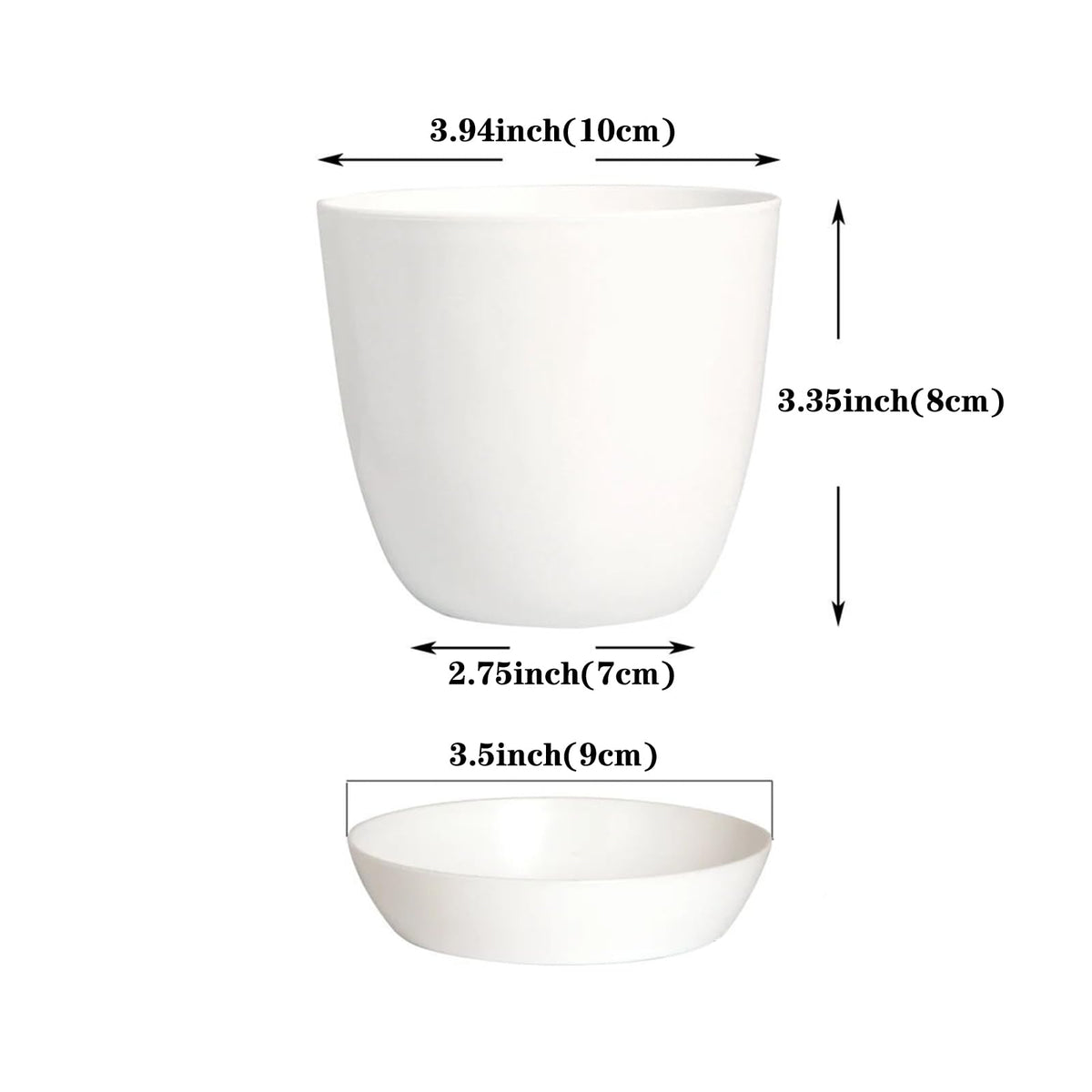 Tergy 4-inch pot drainage holes demonstrate proper soil drainage