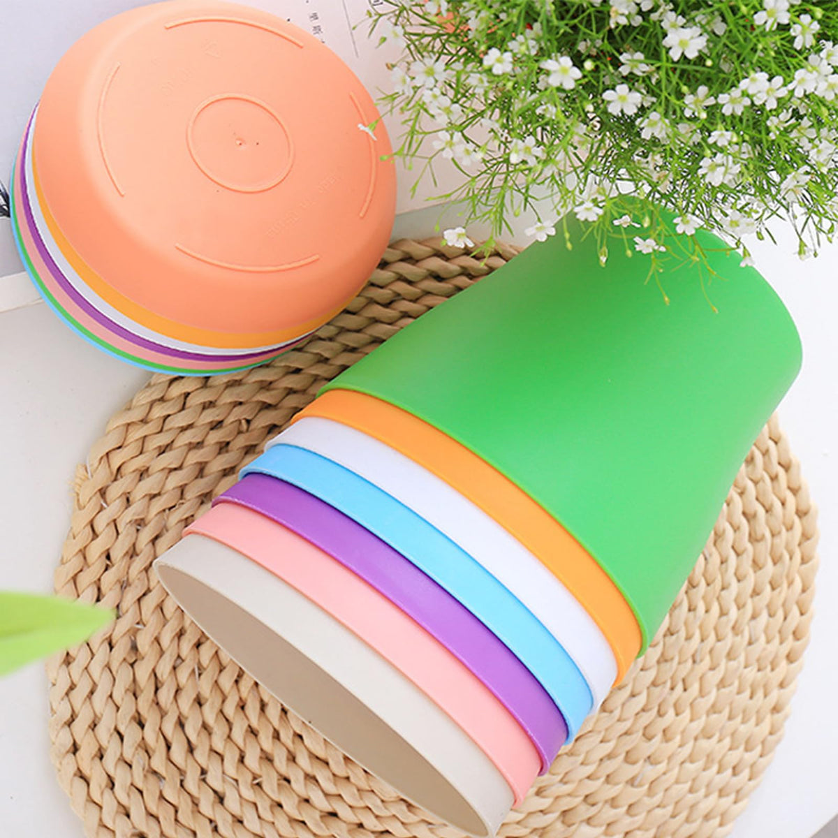 Tergy PP plastic planter showcases colorfast durability for long-term indoor use.