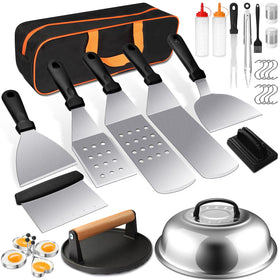Terlulu griddle accessories 29pcs kit ready for outdoor cooking on flat-top grills