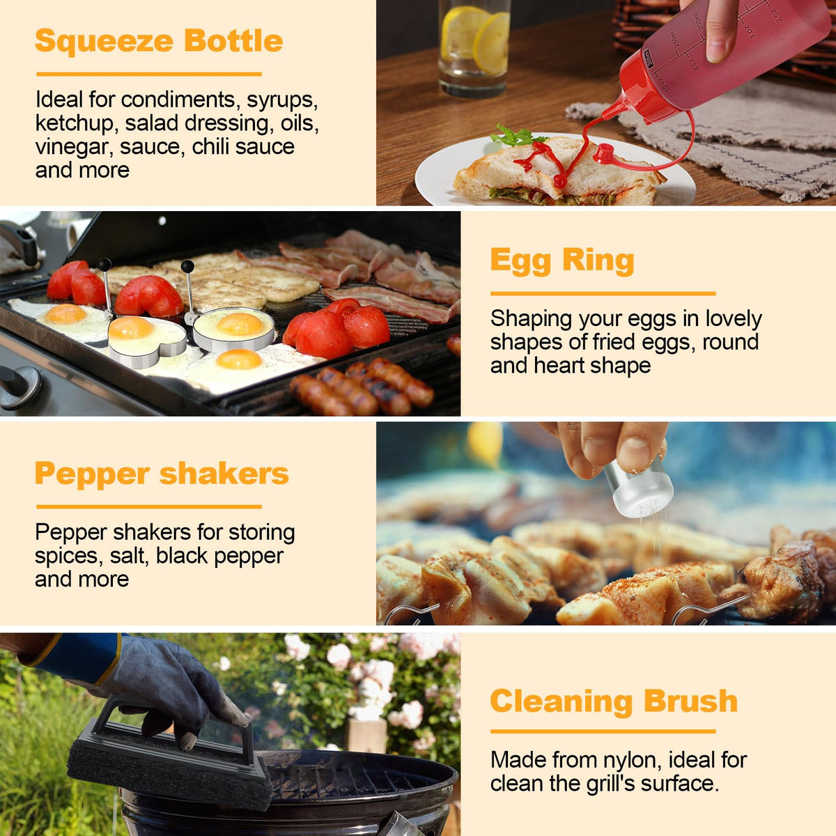 Terlulu griddle kit cleaning brush helps clean the griddle after use