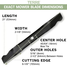 Terre 3-in-1 mulch, bag, or discharge blade delivers versatile mowing outcomes