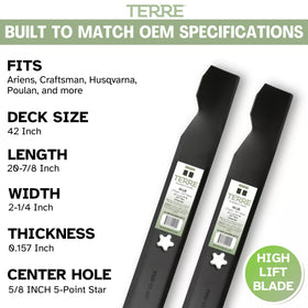 Poulan compatibility scene with Terre high lift blade