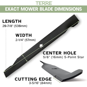 Terre blade shown as replacement part compatible with Husqvarna models