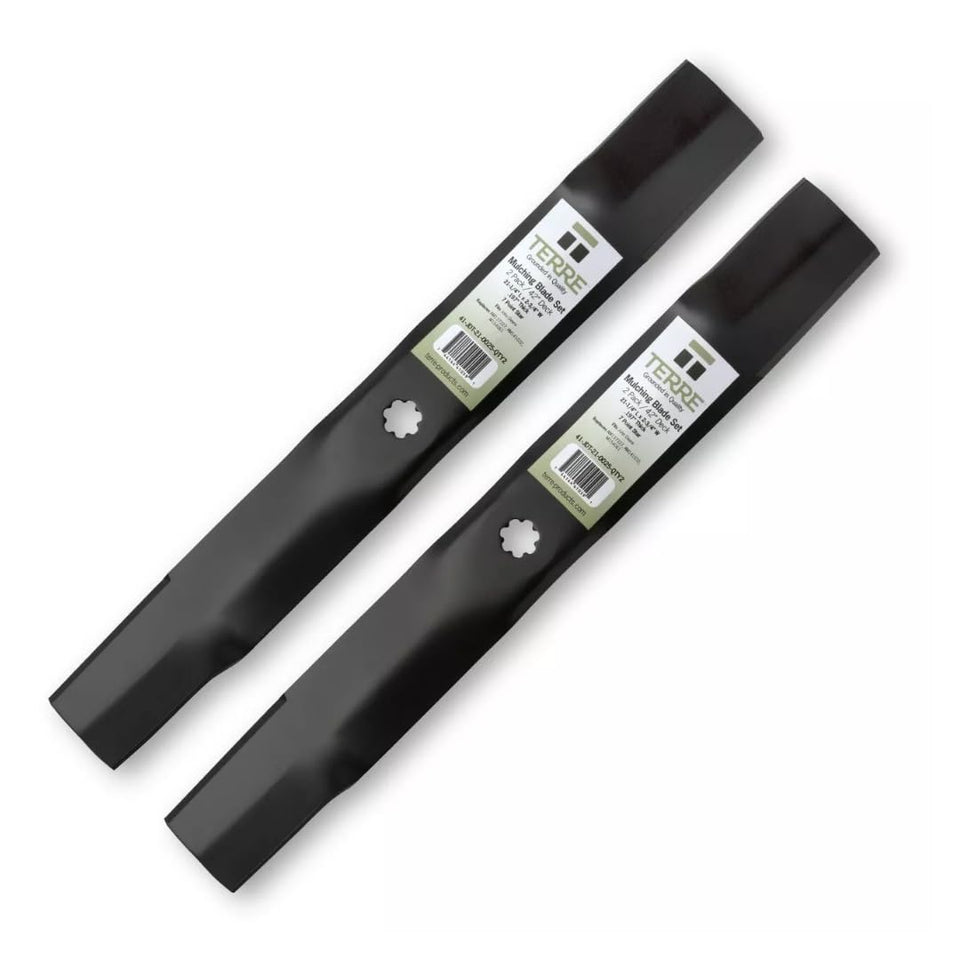 T TERRE high lift blades 42in front view for efficient mowing.