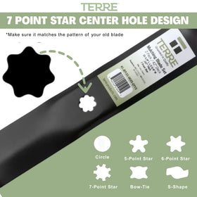 T TERRE high lift blades 42in package includes hardware for quick install.