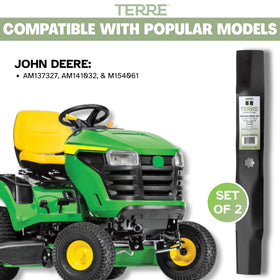 T TERRE high lift blades 42in packaging image confirms included parts.