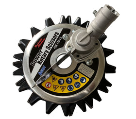 Terre Idech ASK-MW23 overview shows a versatile rotary scissors attachment for lawn care
