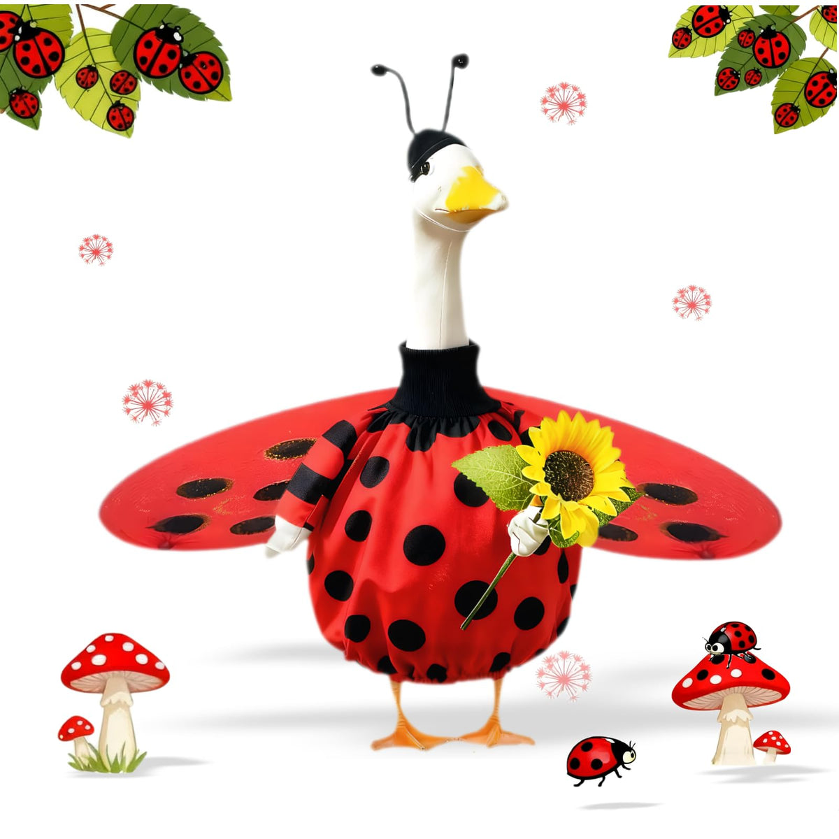 Terreva bee outfit for porch goose boosts garden charm.