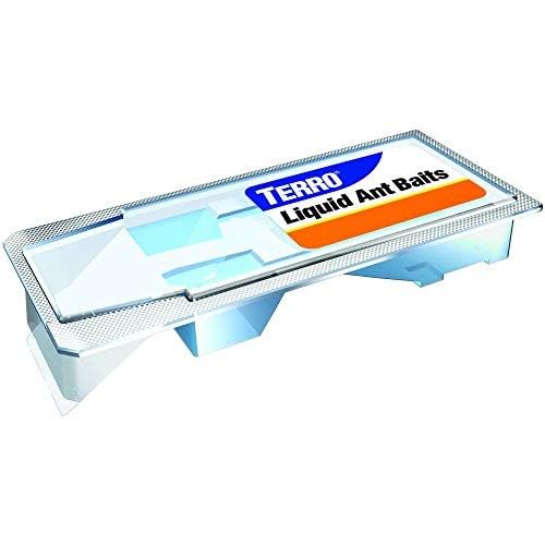 Terro 324 Ant Killer II bait stations in kitchen setup attract ants without spills.