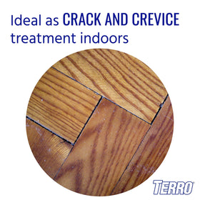 Terro Ant Dust container showcasing waterproof formula suitable for rainproof outdoor protection