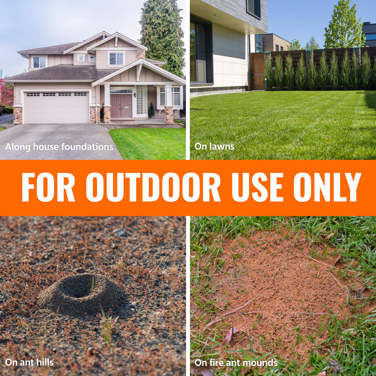 TERRO Ant Killer Plus fire ant mound treatment surrounds the mound.