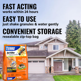 TERRO Ant Killer Plus perimeter foundation band protects home exterior.