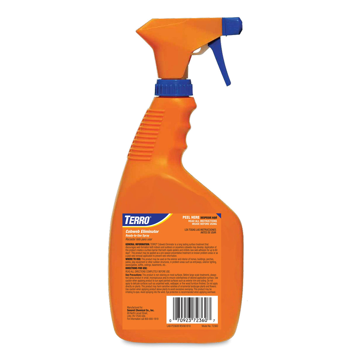 Terro Cobweb Eliminator ready-to-use formula ready for immediate use