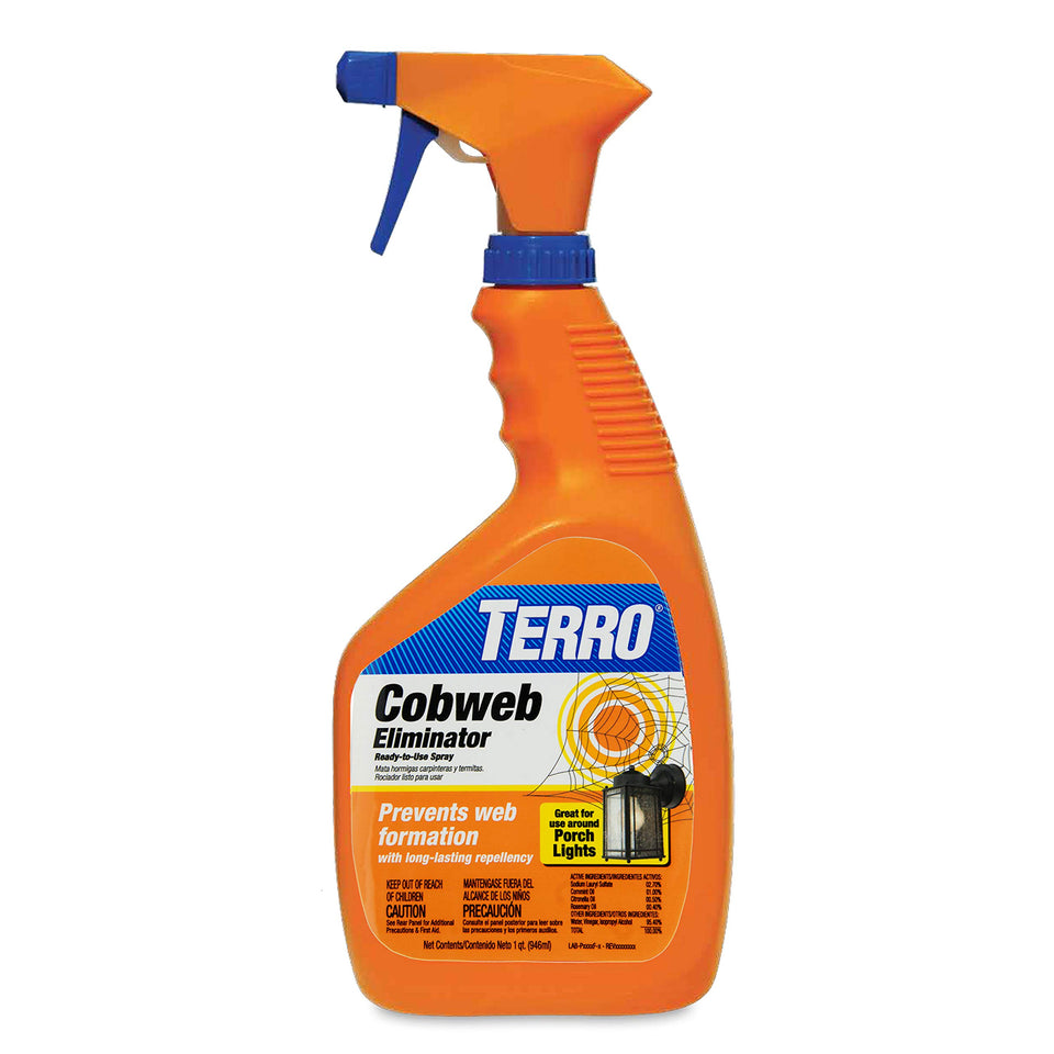Terro Cobweb Eliminator spray bottle ready-to-use for fast web prevention
