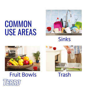 12-pack packaging of Terro fruit fly traps for indoor use