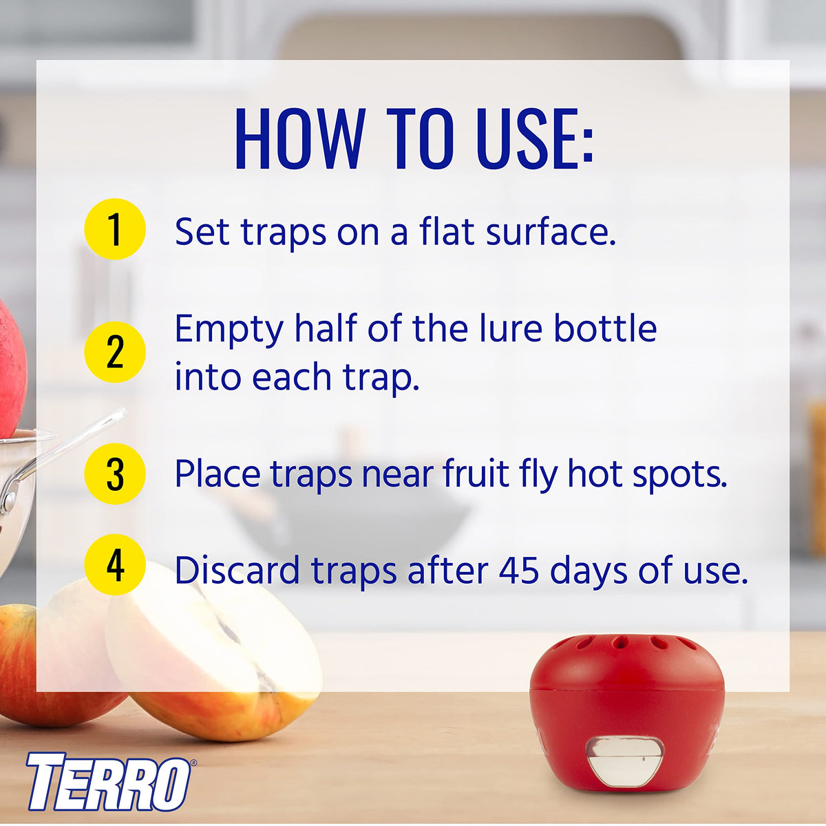 Built-in monitoring window on Terro trap for quick checks