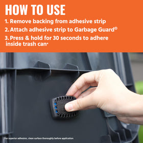 Insect elimination action inside waste receptacle with TERRO
