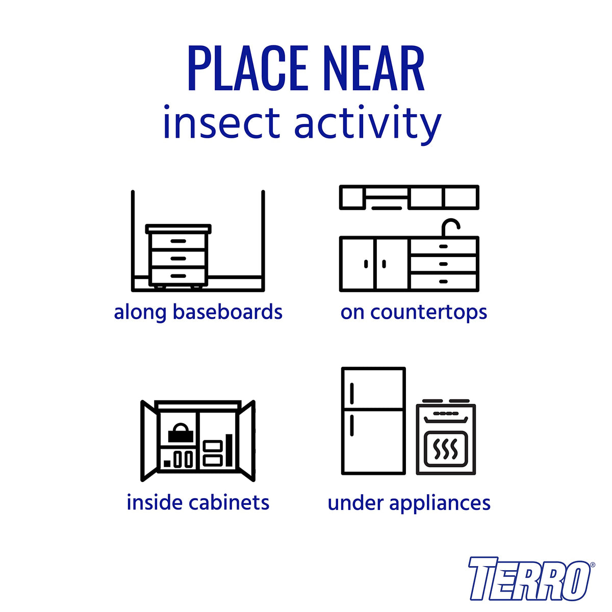 TERRO bait with multiple entry points supports access by pests.
