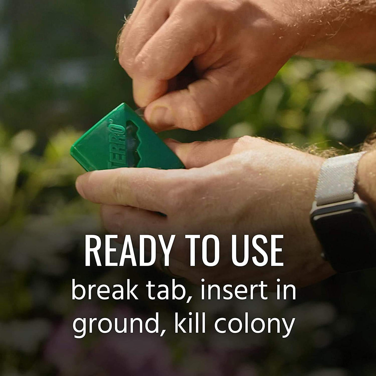 Woodstream Terro no-battery-needed compact stake fits discreetly indoors or outdoors.