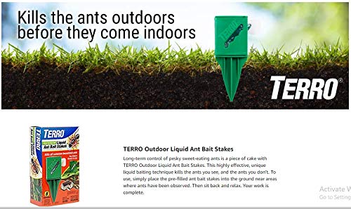 Woodstream Terro outdoor ant trail placement near entry points.