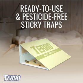 Terro traps being placed in kitchen for pantry moth monitoring