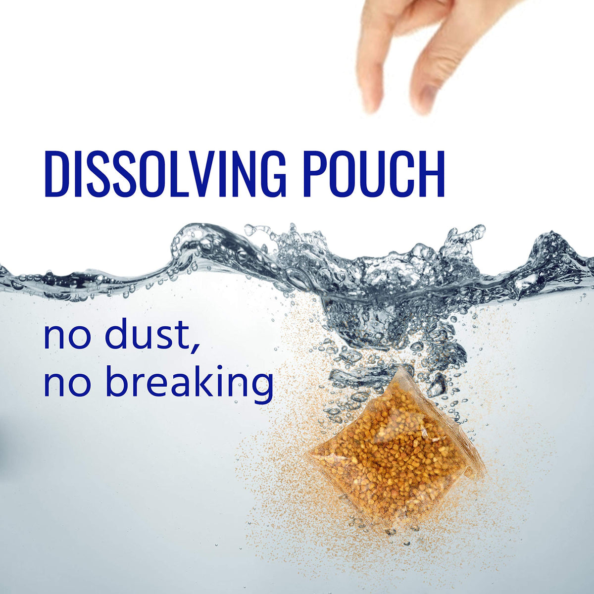 TERRO pouch in a fish pond shows safe application around aquatic life while reducing larvae.