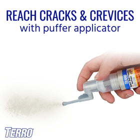 Terro Roach Bait Powder placed in cracks and crevices targets pests.