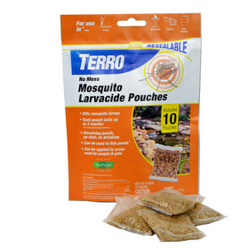 TERRO pouch used near plants and water features with pets, when directed.