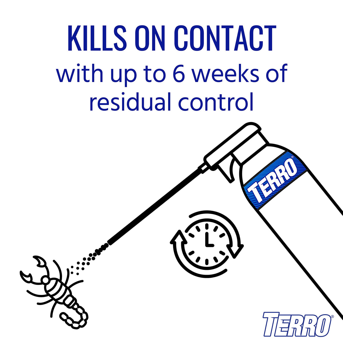 TERRO Scorpion Killer Spray extension tube helps reach cracks and hiding spots.