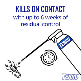 TERRO Scorpion Killer Spray extension tube helps reach cracks and hiding spots.