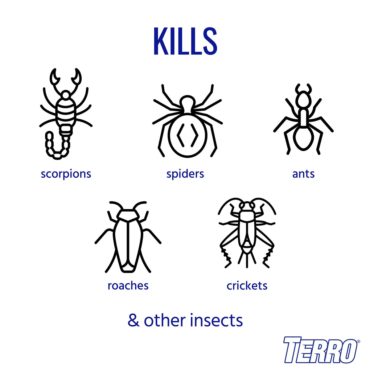 TERRO Scorpion Killer Spray two-way nozzle enables precise spot or crack treatment.
