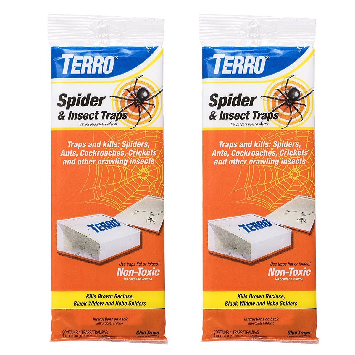 Terro Spider & Insect Trap 8pk front view for discreet pest monitoring.