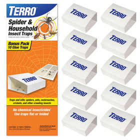 TERRO Spider Trap T3206-10 folded glue surface traps spiders discreetly.