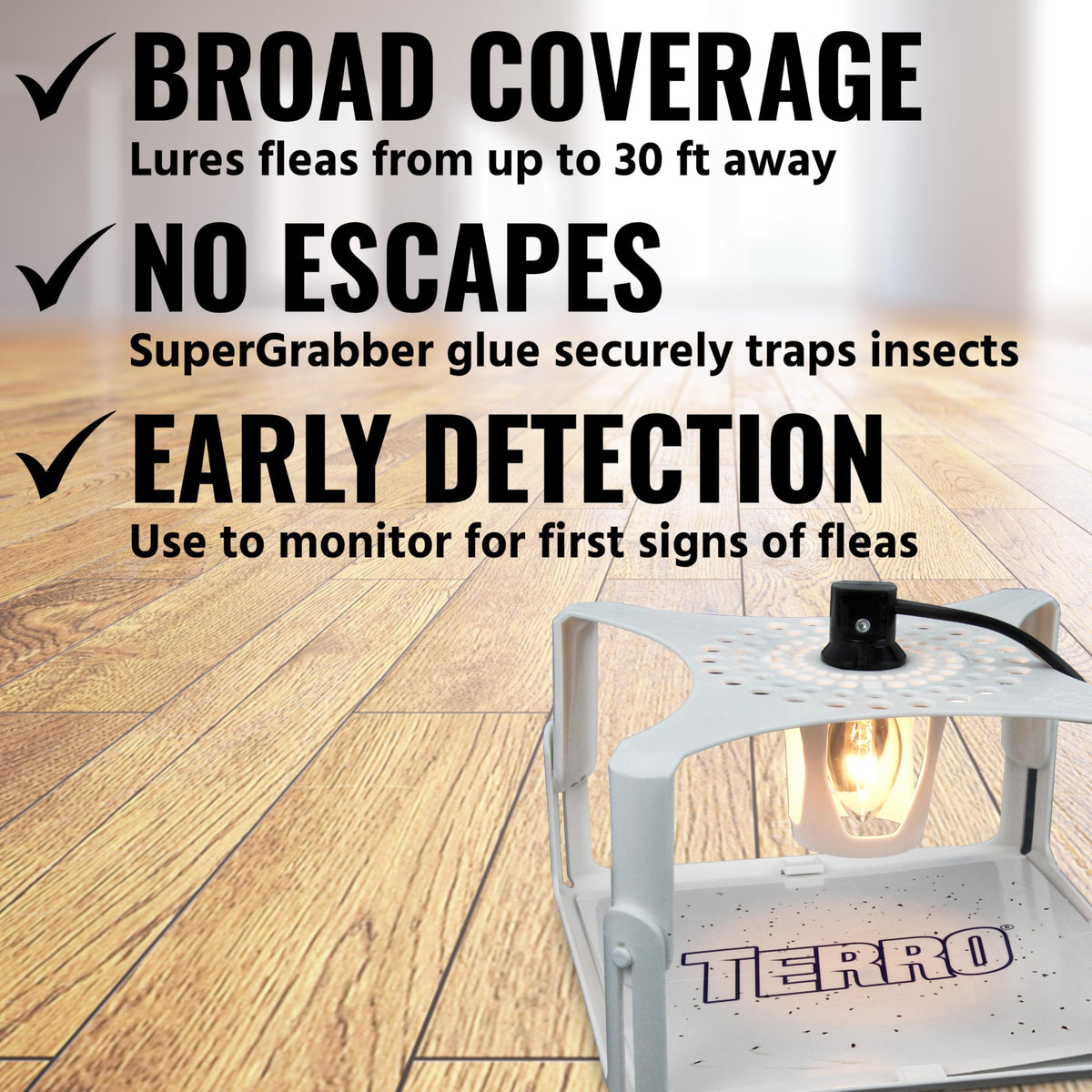 Terro T230 trap canopy protective cover prevents contact with pets or children during use.