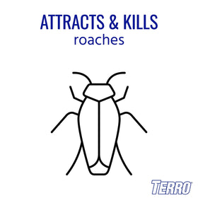 Terro T500 roach bait station see-through window helps monitor bait levels at a glance.