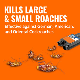 Terro T506SR indoor-outdoor-roach-control highlights versatile use in kitchens, basements, garages.