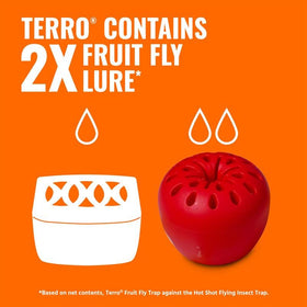 Terro trap placed near fruit bowl reduces breeding opportunities